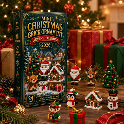 Building Brick Advent Calendar 24 Mini Builds Hanging Decorations