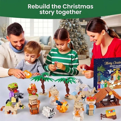 Building Brick Advent Calendar Nativity Scene 24 Kits