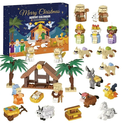Building Brick Advent Calendar Nativity Scene Set of 24