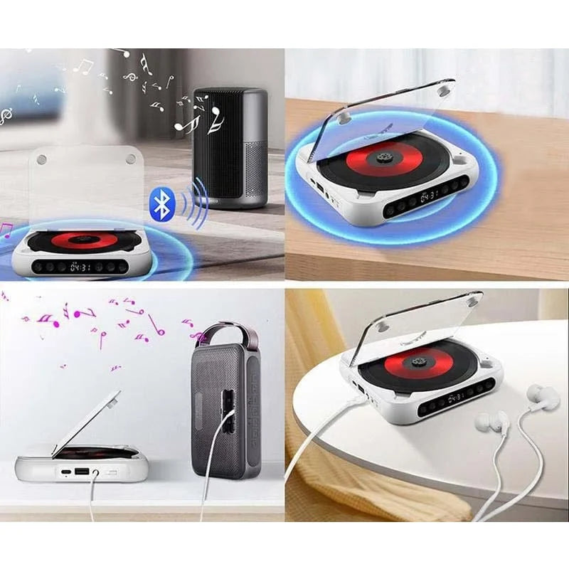 CD Player Portable Bluetooth Hi-Fi Sound