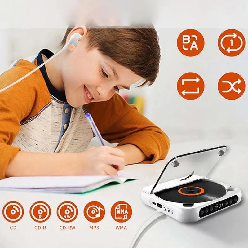 CD Player Portable Bluetooth Hi-Fi Sound