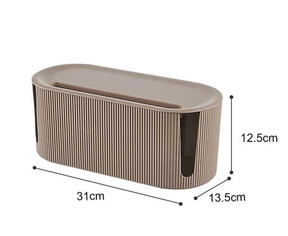 Cable Organizer Box Plastic Spacious Storage for Cords & Chargers