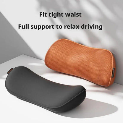 Car Backrest Cushion Ergonomic Breathable Non-Slip Base & Reinforced Hooks
