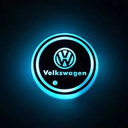 Car Coaster Set Multicolor LED Motion Activated USB Rechargeable