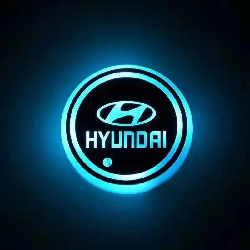 Car Coaster Set Multicolor LED Motion Activated USB Rechargeable