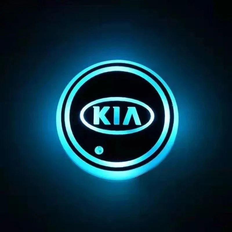 Car Coaster Set Multicolor LED Motion Activated USB Rechargeable
