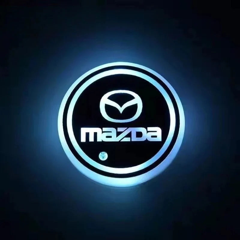 Car Coaster Set Multicolor LED Motion Activated USB Rechargeable