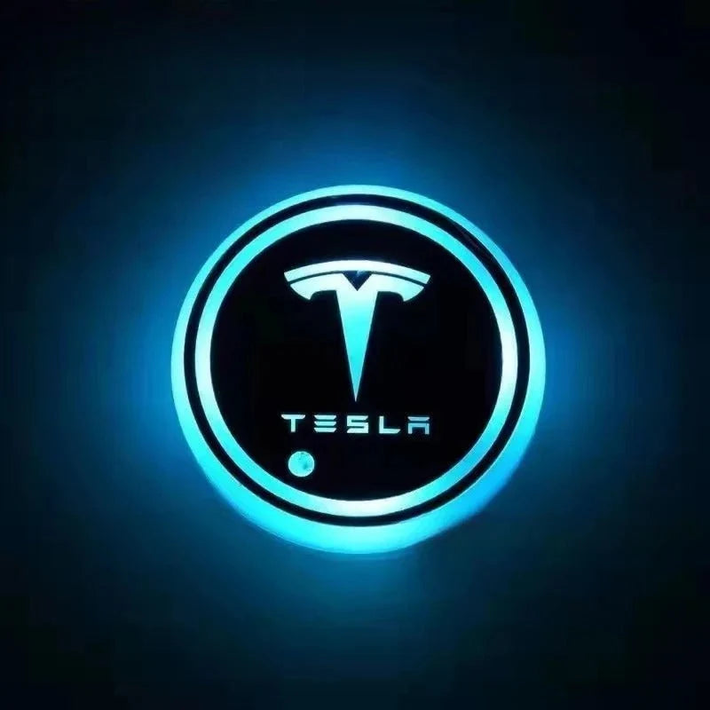 Car Coaster Set Multicolor LED Motion Activated USB Rechargeable