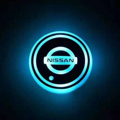 Car Coaster Set Multicolor LED Motion Activated USB Rechargeable
