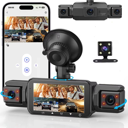 Car Dash Cam 4-Camera Surround Recording Night Vision