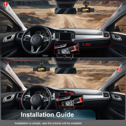 Car Dash Cam 4-Camera Surround Recording Night Vision