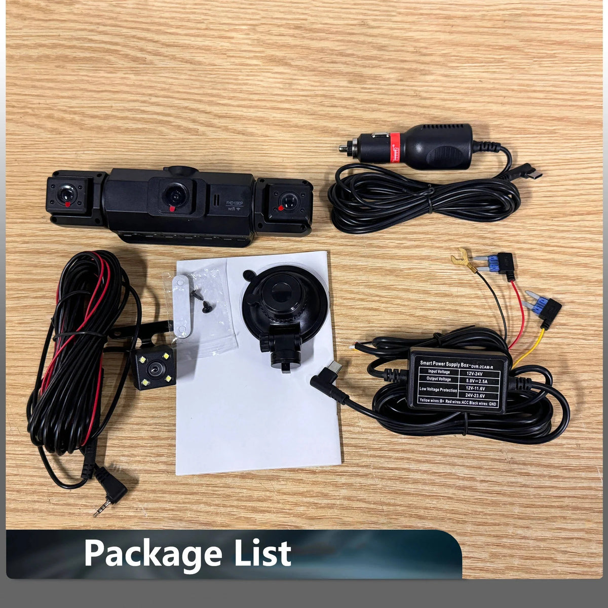 Car Dash Cam 4-Camera Surround Recording Night Vision