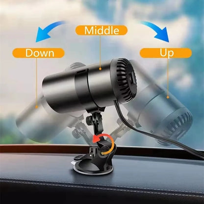 Car Heater & Fan 12V Instant Defrost Suction Mount