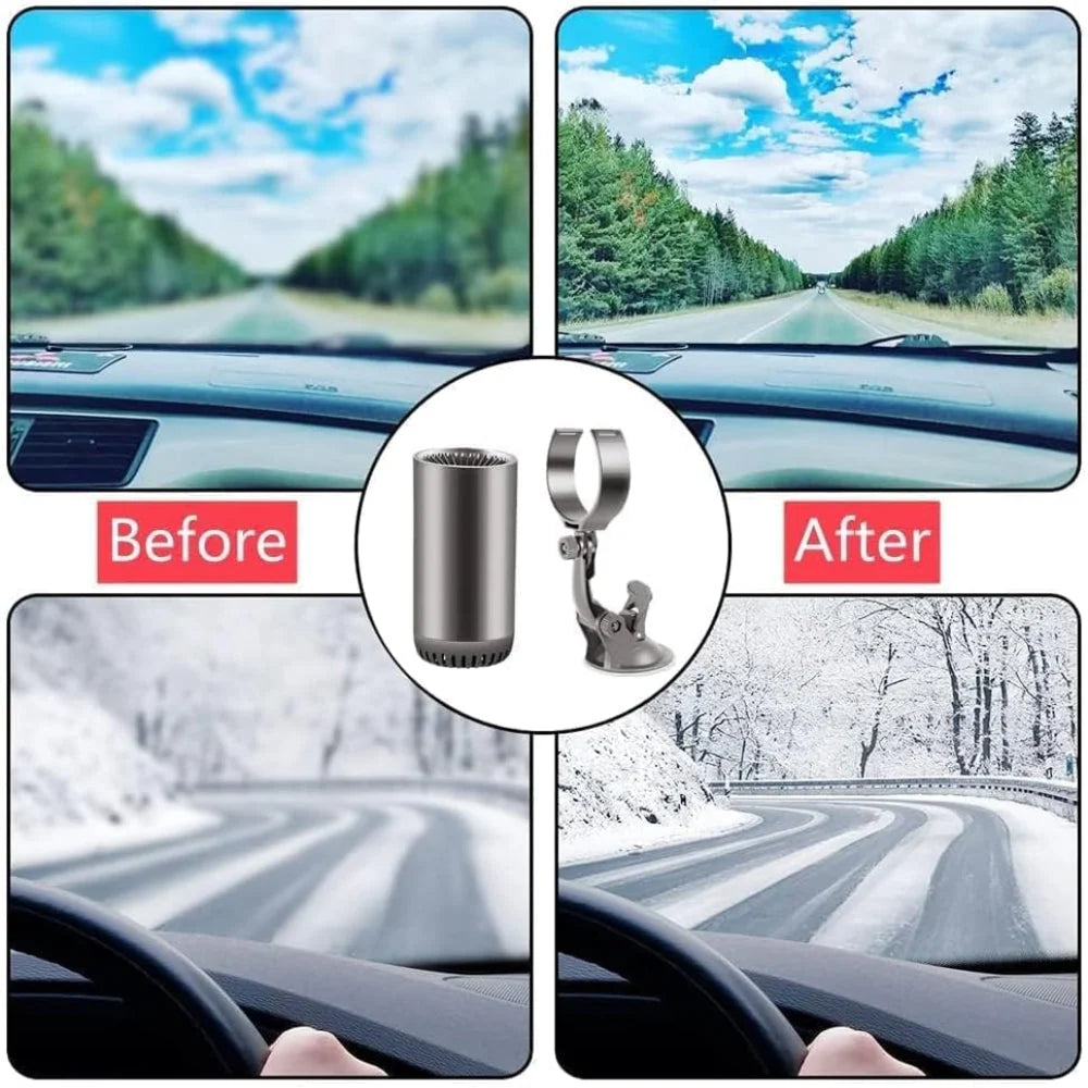 Car Heater & Fan 12V Instant Defrost Suction Mount