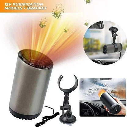 Car Heater Instant Defrost 12V Cup Holder Mount