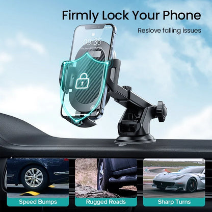 Car Phone Holder Adjustable 360° Viewing Angle Dual Mounting Options