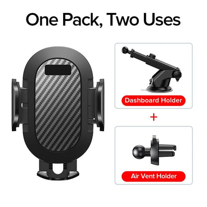 Car Phone Holder Adjustable 360° Viewing Angle Dual Mounting Options