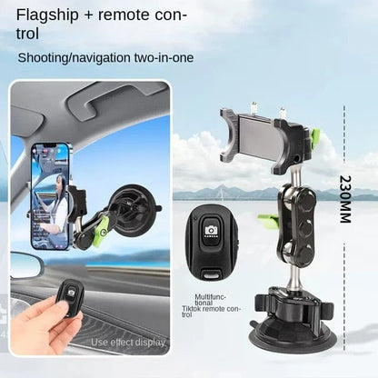 Car Phone Holder Adjustable Long Arm 360° Rotation Padded Grips