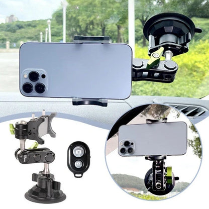 Car Phone Holder Adjustable Viewing Angle Strong Suction Retractable Mount