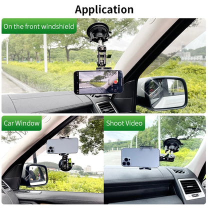 Car Phone Holder Adjustable Viewing Angle Strong Suction Retractable Mount