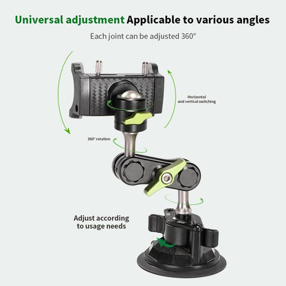 Car Phone Holder Adjustable Viewing Angle Strong Suction Retractable Mount