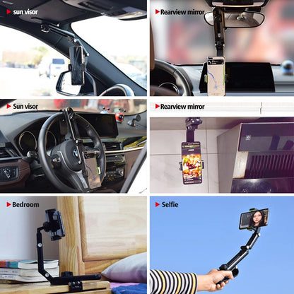 Car Phone Holder Rotating Sun Visor Clip Universal Smartphone Compatibility
