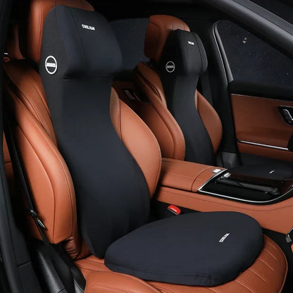 Car Seat Cushion Set Memory Foam Neck & Lumbar