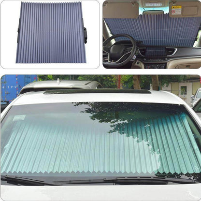 Car Windshield Sunshade Retractable UV-Blocking Reflective Aluminum
