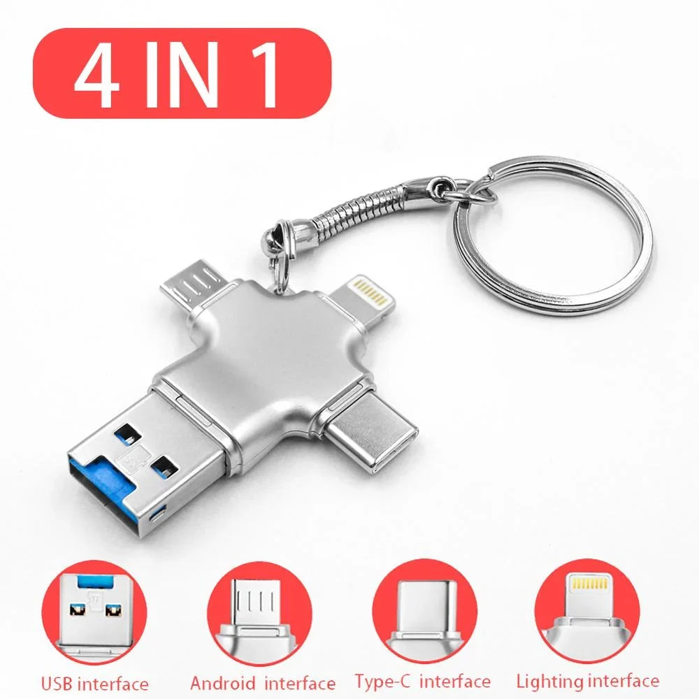 Card Reader Four-Connector MicroSD Support