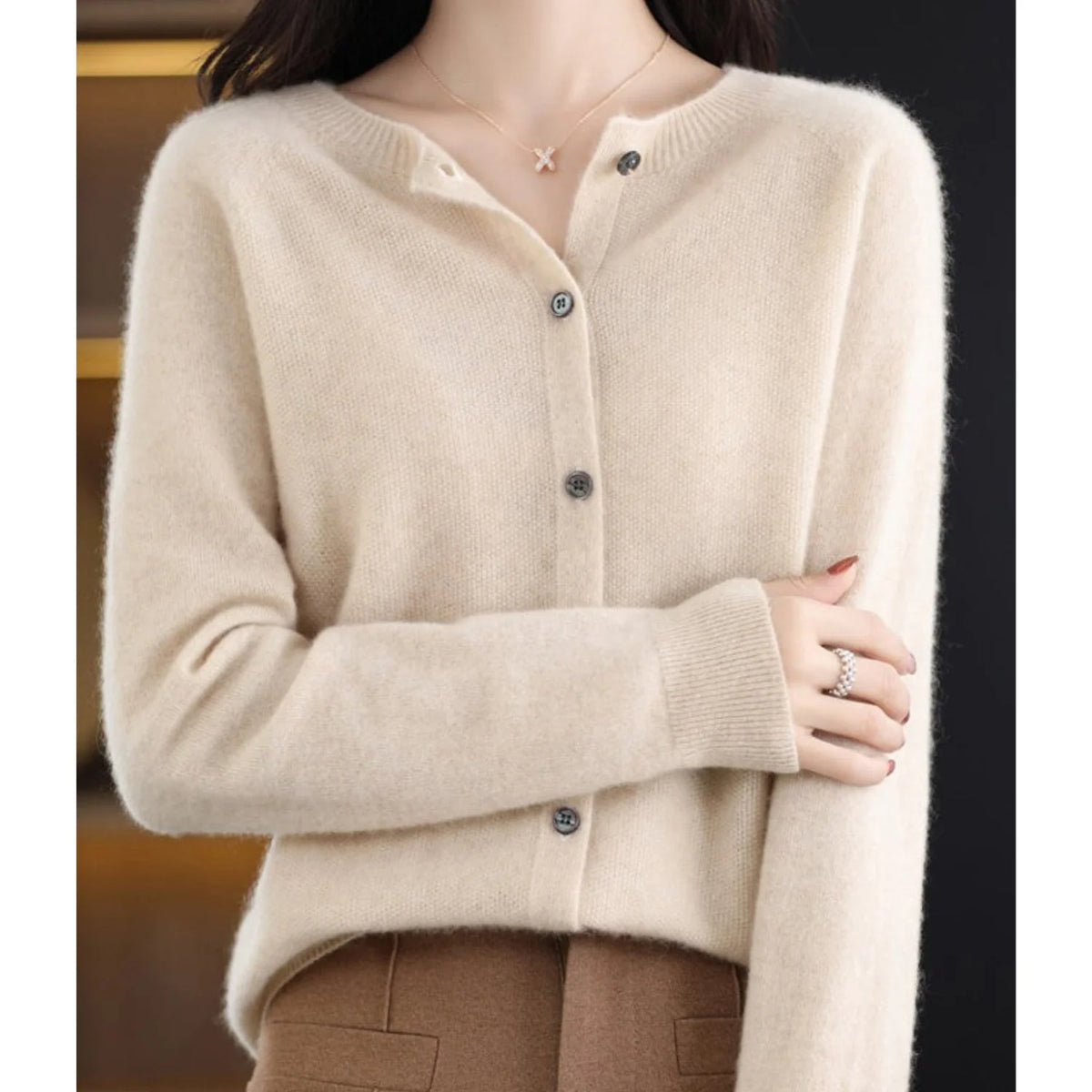 Cardigan Lightweight Merino Wool & Cashmere