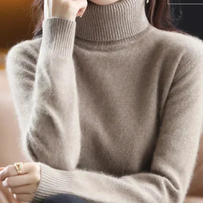 Cashmere Turtleneck Sweater Lightweight Fitted Fit