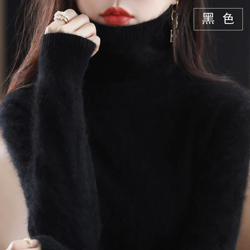Cashmere Turtleneck Sweater Lightweight Fitted Fit
