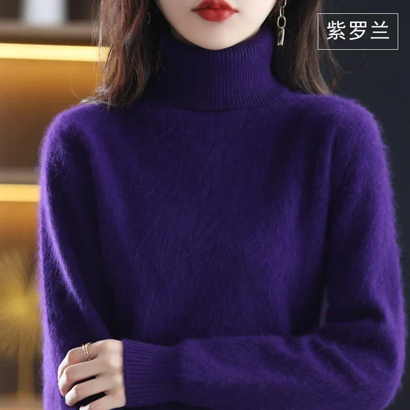 Cashmere Turtleneck Sweater Lightweight Fitted Fit