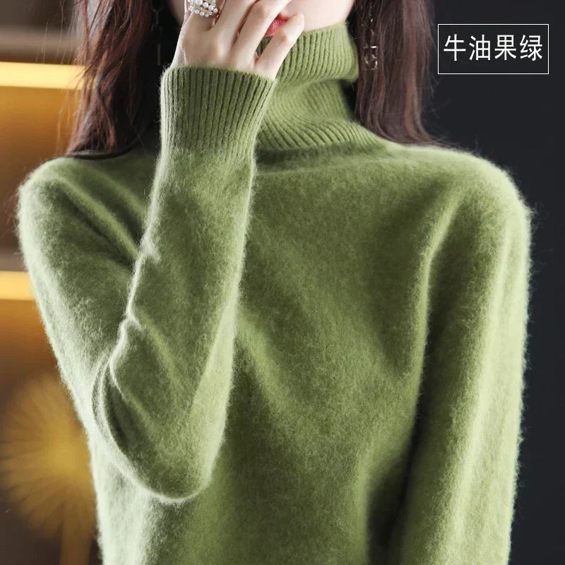 Cashmere Turtleneck Sweater Lightweight Fitted Fit