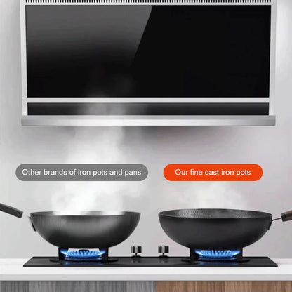 Cast Iron Frying Pan Natural Non-Stick Even Heat 28 cm