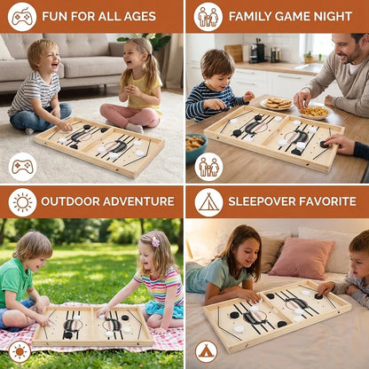 Catapult Chess Game Natural Wood Fast-Play