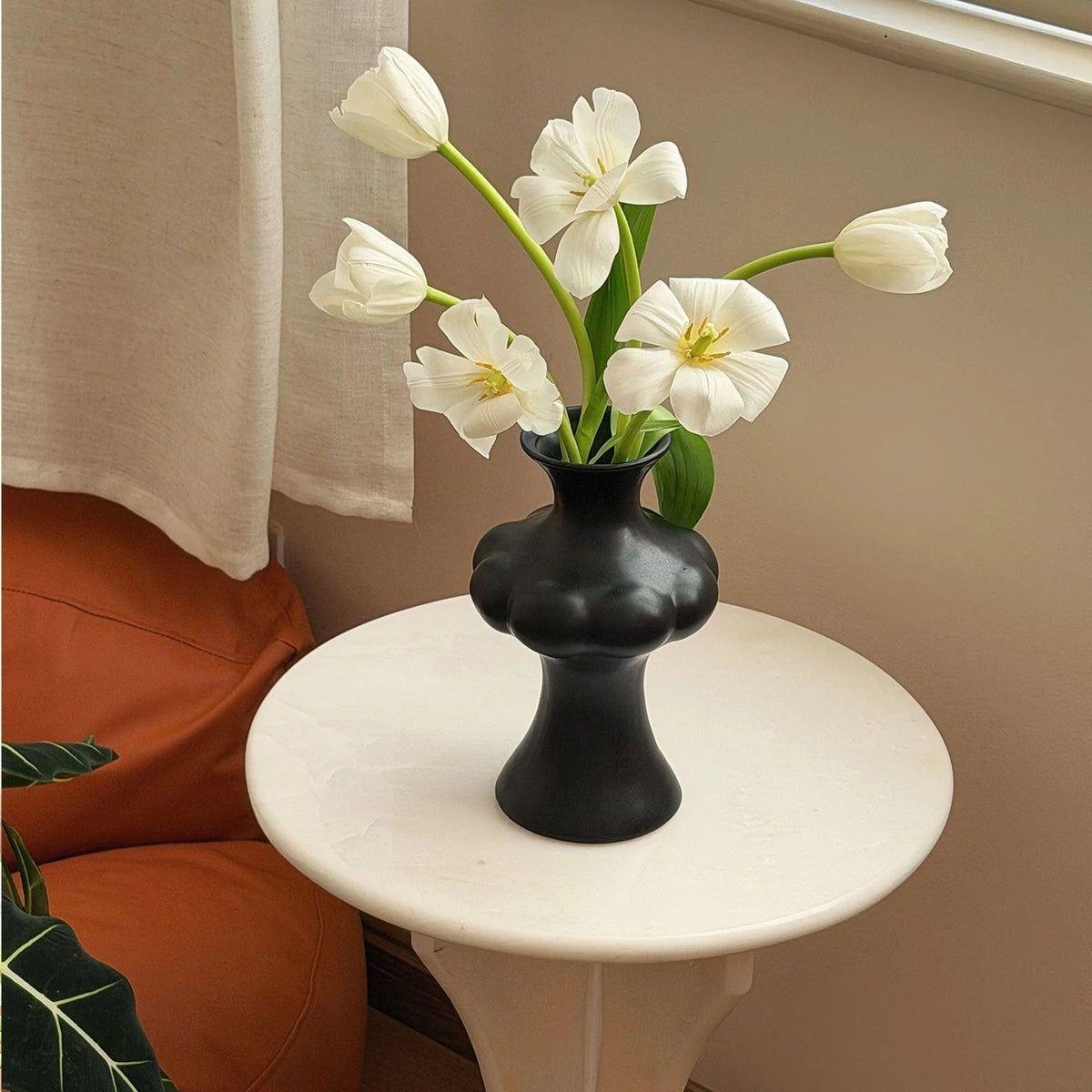 Ceramic Vase Sculptural Centerpiece 22.5 cm