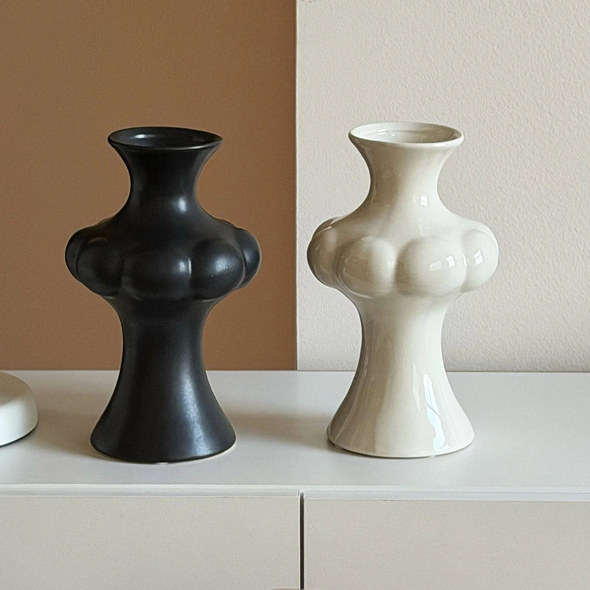 Ceramic Vase Sculptural Centerpiece 22.5 cm