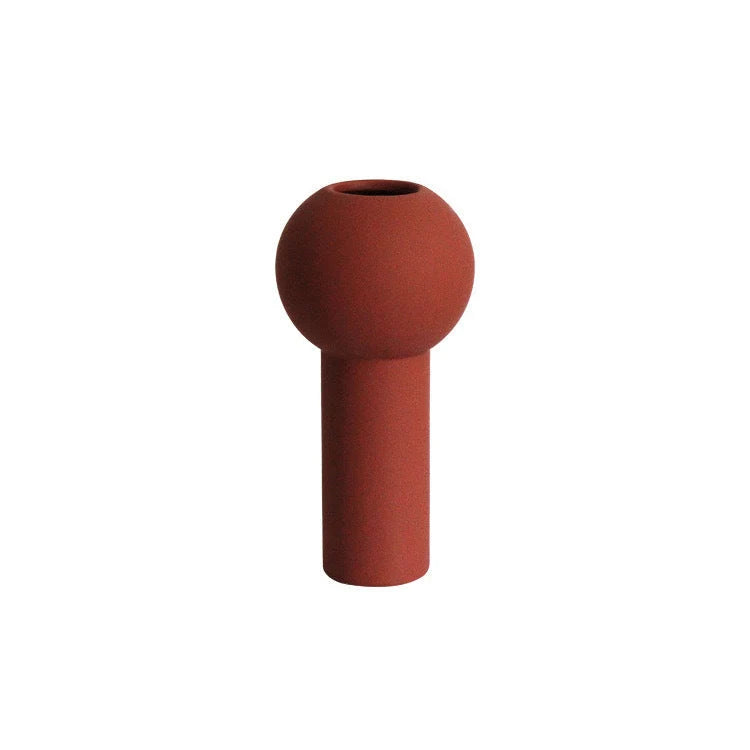 Ceramic Vase Sculptural Matte Tabletop Accent