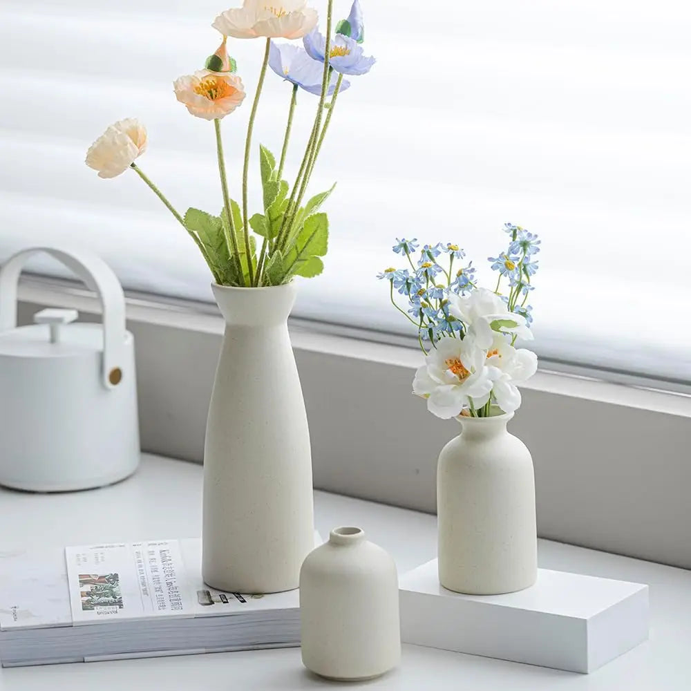 Ceramic Vase Set Modern Boho Set of 3