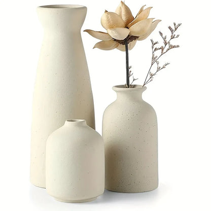 Ceramic Vase Set Modern Boho Set of 3