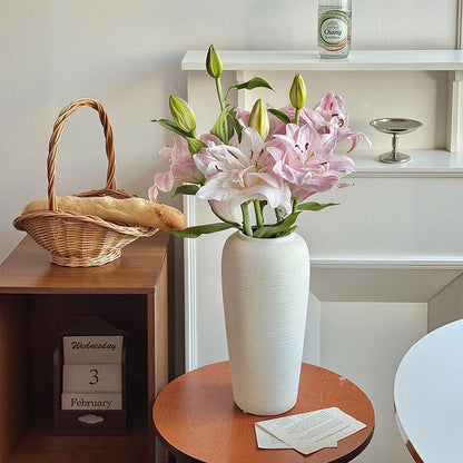 Ceramic Vase Textured Finish & Modern Shape