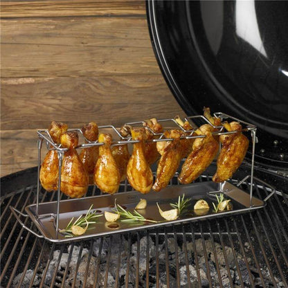Chicken Wing Rack Stainless Steel Foldable Juice Catcher