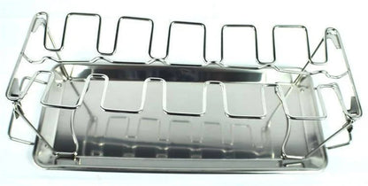 Chicken Wing Rack Stainless Steel Foldable Juice Catcher