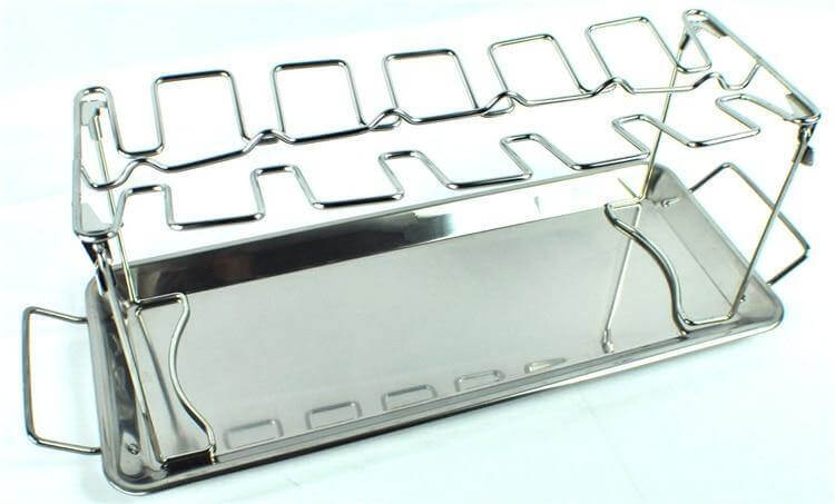 Chicken Wing Rack Stainless Steel Foldable Juice Catcher