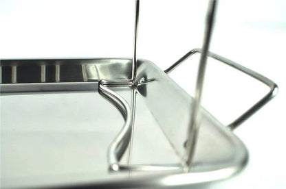 Chicken Wing Rack Stainless Steel Foldable Juice Catcher