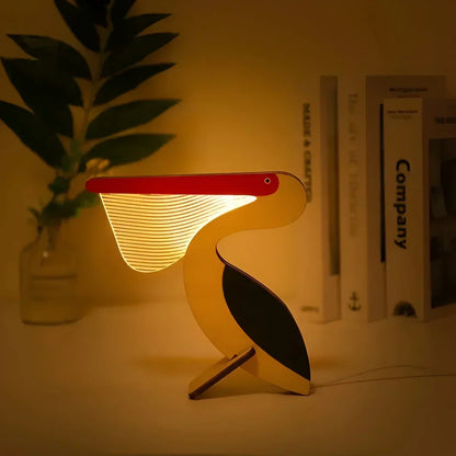 Children's Table Lamp Wooden Animal Night Light