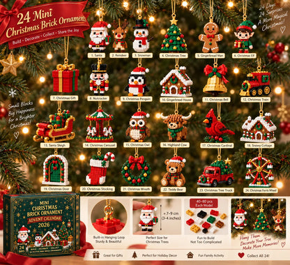 Christmas Advent Calendar Mini Brick Building Sets 24 Festive Models