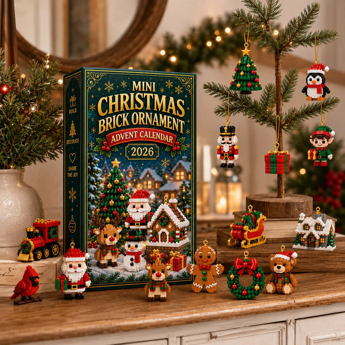 Christmas Advent Calendar Mini Brick Building Sets 24 Festive Models
