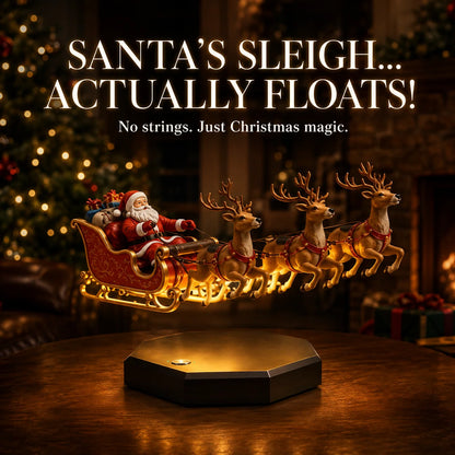 Christmas Decoration Magnetic Levitation Illuminated Base Four Reindeer